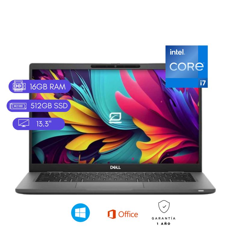 LAPTOP REACONDICIONADA 7320 CORE I7 11VA/ 16GB RAM/ 512SSD/ 13.3"