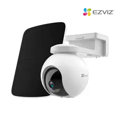 EZVIZ - Cámara de Seguridad CB8 2K Wi-Fi 360° + Panel Solar para Exterior
