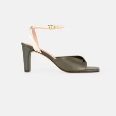 GINO BIGIONI - Sandalia Mujer de cuero BRASH-09 Verde Hueso