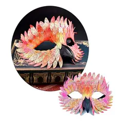 GENERICO - Máscara para halloween pico de pájaro Roja