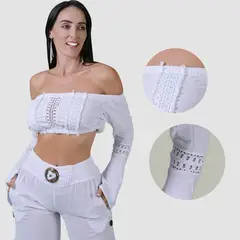 FORBER - Top Blanco Corto Mujer