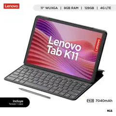 LENOVO - TABLET TAB K11 4G LTE 8GB RAM 128GB ROM - GRIS + TECLADO + LAPIZ