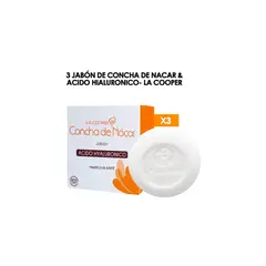 GENERICO - 3 Jabón de Concha de Nacar & Acido Hialuronico- La Cooper