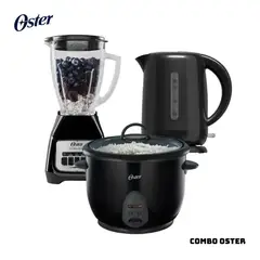 OSTER - COMBO ARROCERA + HERVIDOR + LICUADORA - NEGRO