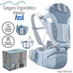GENERICO - Canguro Ergonómico Premiun para Bebé - Azul