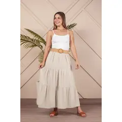 ARMA TU LOOK - FALDA LARGA ANDREA CON CINTURA ELÁSTICA DE RAYON