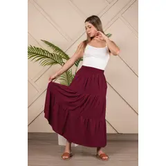 ARMA TU LOOK - FALDA LARGA ANDREA CON CINTURA ELÁSTICA DE RAYON