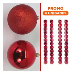 RYBIU IMPORT - Pack4 Esfera Encantadora 12 Unidades para Familias en Rojo