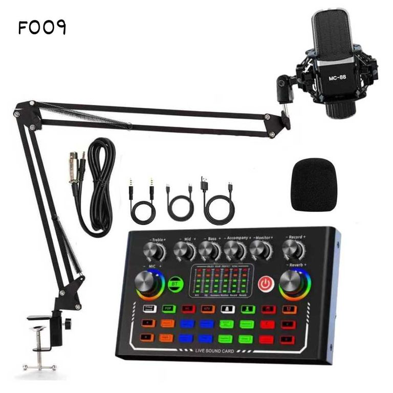 Kit Micrófono Condensador Profesional Studio PC Android MC-88 F009