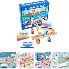 GENERICO - Juguete Didáctico de Lógica y Equilibrio El Arca de Noé