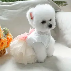 GENERICO - ARNÉS VESTIDO BLANCO PARA PERROS EVENTOS - TALLA S