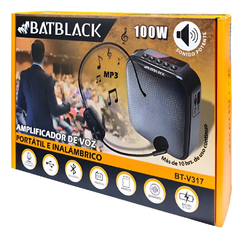 Parlante Portátil para Charlas y Conferencias BT-V317 Negro