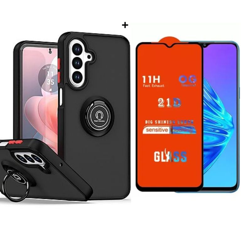 CASE PARA SAMSUNG A17 5G AHUMADO NEGRO + MICA