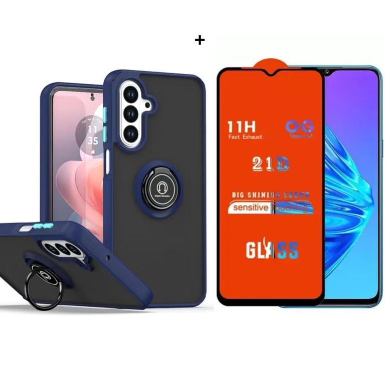 CASE PARA SAMSUNG A17 5G AHUMADO AZUL + MICA