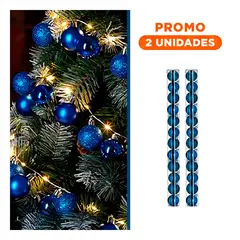 GENERICO - Pack2 Esferas Lujosas para Navidad de Color Azul
