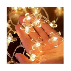 GENERICO - Tira de luces20 Focos Flores de cerezo Ambar