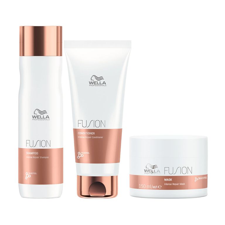 Shampoo 250ml + Acondicionador 200ml + Mascarilla 150ml Fusion