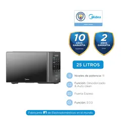 MIDEA - Horno Microondas MMDT09S4MG-PE TasteXpress 25L Silver