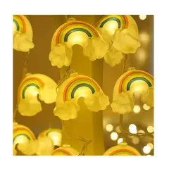 GENERICO - Tira de luces Led 10 Focos Arcoiris Ambar 4 Mts