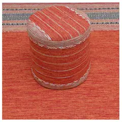 GENERICO - PUFF KELIM DECOGHAR IC 14486 ORANGE - 40 x 40 cm