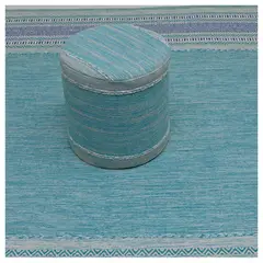 GENERICO - PUFF KELIM DECOGHAR IC 14488 TURQUESA - 40 x 40 cm