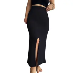 GENERICO - Falda en hilo miax abertura 359G-25 color negro