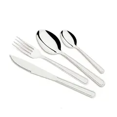 TRAMONTINA - SET DE CUBIERTOS 24 PIEZAS MOD BUZIOS ACERO INOX