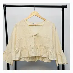 RYBIU IMPORT - Blusa Broderie Mujer Algodón