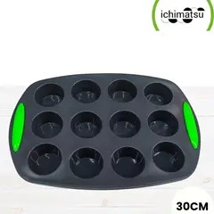 ICHIMATSU - Molde de Silicona para muffins x 12 agujeros.