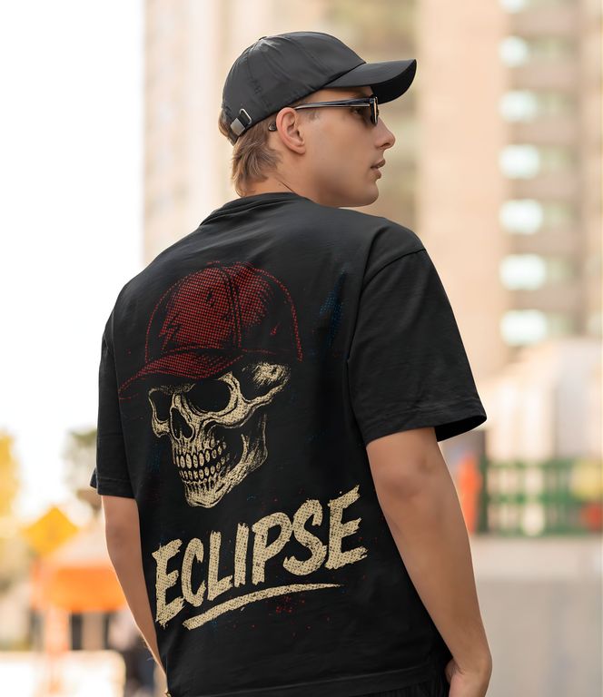 Polo oversize Calavera Grafity Hombre