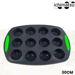 ICHIMATSU - Molde de Silicona para muffins x 12 agujeros.
