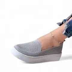 GENERICO - Mocasin Mujer Malla 1022L-50 Color Gris