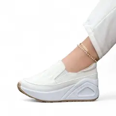 GENERICO - Mocasin Mujer Planta De Goma 1022L-55 Color Blanco