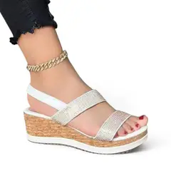 GENERICO - Sandalia Mujer Taco 7 1022L-45 Color Blanco