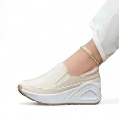 GENERICO - Mocasin Mujer Planta De Goma 1022L-55 Color Hueso