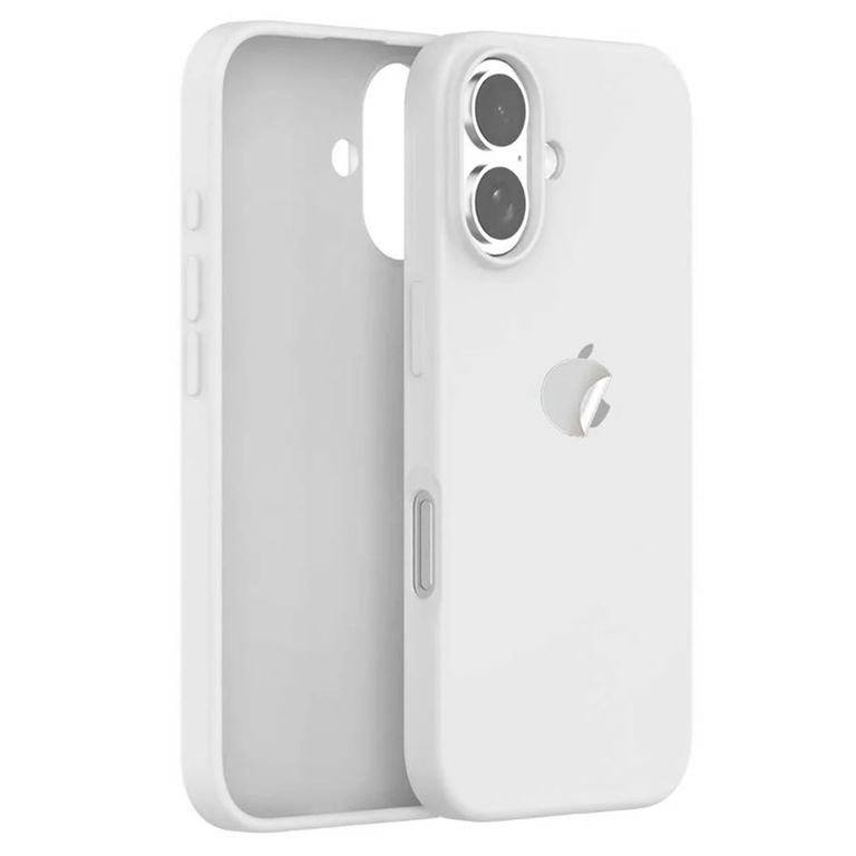 Case Protector Silicone Compatible con iPhone 17 Blanco