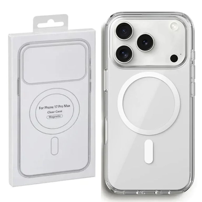 Funda Transparente para iPhone 17 Pro Max Compatible con MagSafe