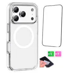 GENERICO - Funda Clear Magsafe + Vidrio Premium para iPhone 17 Pro