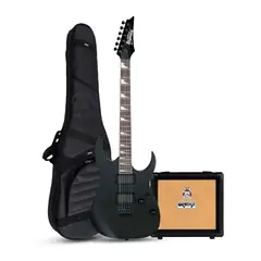 IBANEZ - GIO PACK GRG121DX BLACK FLAT - ORANGE CRUSH 12W