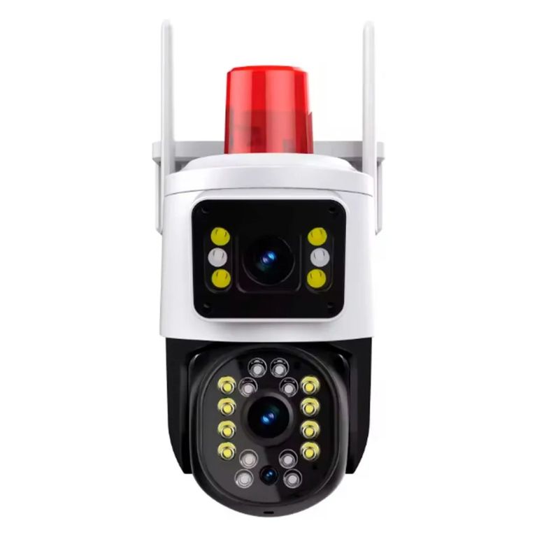 Cámara de Seguridad PTZ con Conectividad Wi-Fi Doble Lente