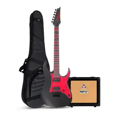 IBANEZ - GIO PACK GRG131DX BLACK FLAT - ORANGE CRUSH 12W