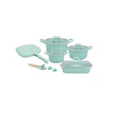 VALESKA - JUEGO DE OLLAS ROCA VOLCANICA  9 PIEZAS