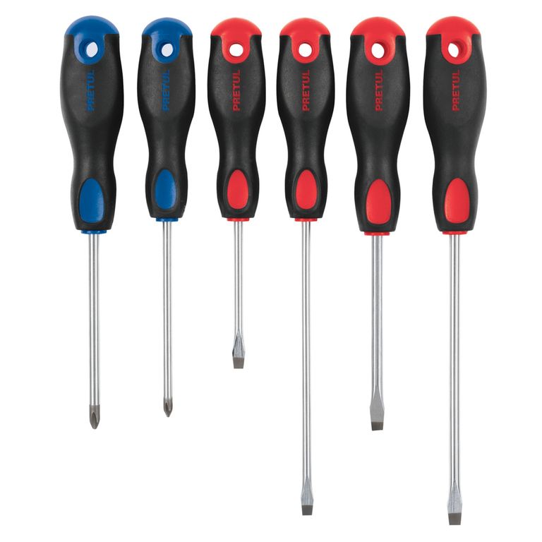 Desarmadores Mango Comfort Grip 6 unidades,