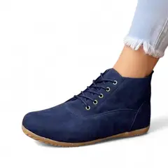 GENERICO - Botin Mujer Gamuza Taco 1 1022L-40 Color Azul