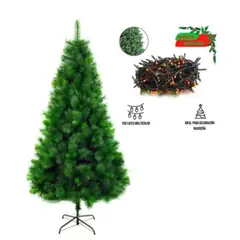 GENERICO - ÁRBOL DE 1.80 MT PARA ESPACIOS AMPLIOS Y CÁLIDOS + LUCES MULTICOLOR