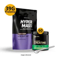 UNIVERSE NUTRITION - Ganador de masa Hyper mass 1kg Chocolate + Creatina Optimum Nutrition de 300gr + regalos