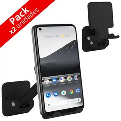 MINARI - Pack x2 Soporte Celular Ajustable para Pared y Escritorio 2en1 NG C08