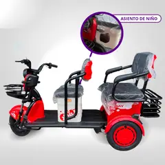 GENERICO - TRIMOTO ELECTRICA MOTOR 1000w ROJO