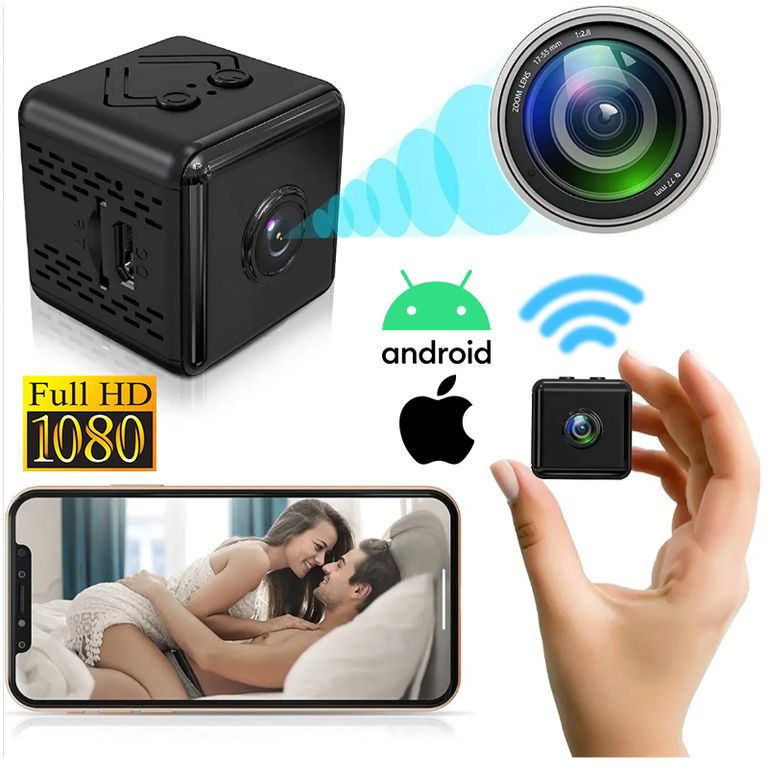 Camara Espia Wifi HD Mini cámara ip espía Seguridad - Vision Nocturna