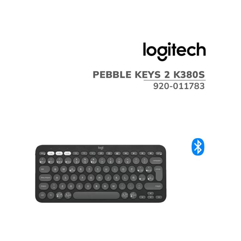 TECLADO PEBBLE 2 K380S BLUETOOTH/INALAMBRICO SP GRAFITO